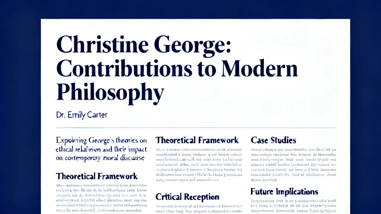 Understanding Christine George’s Academic Contributions