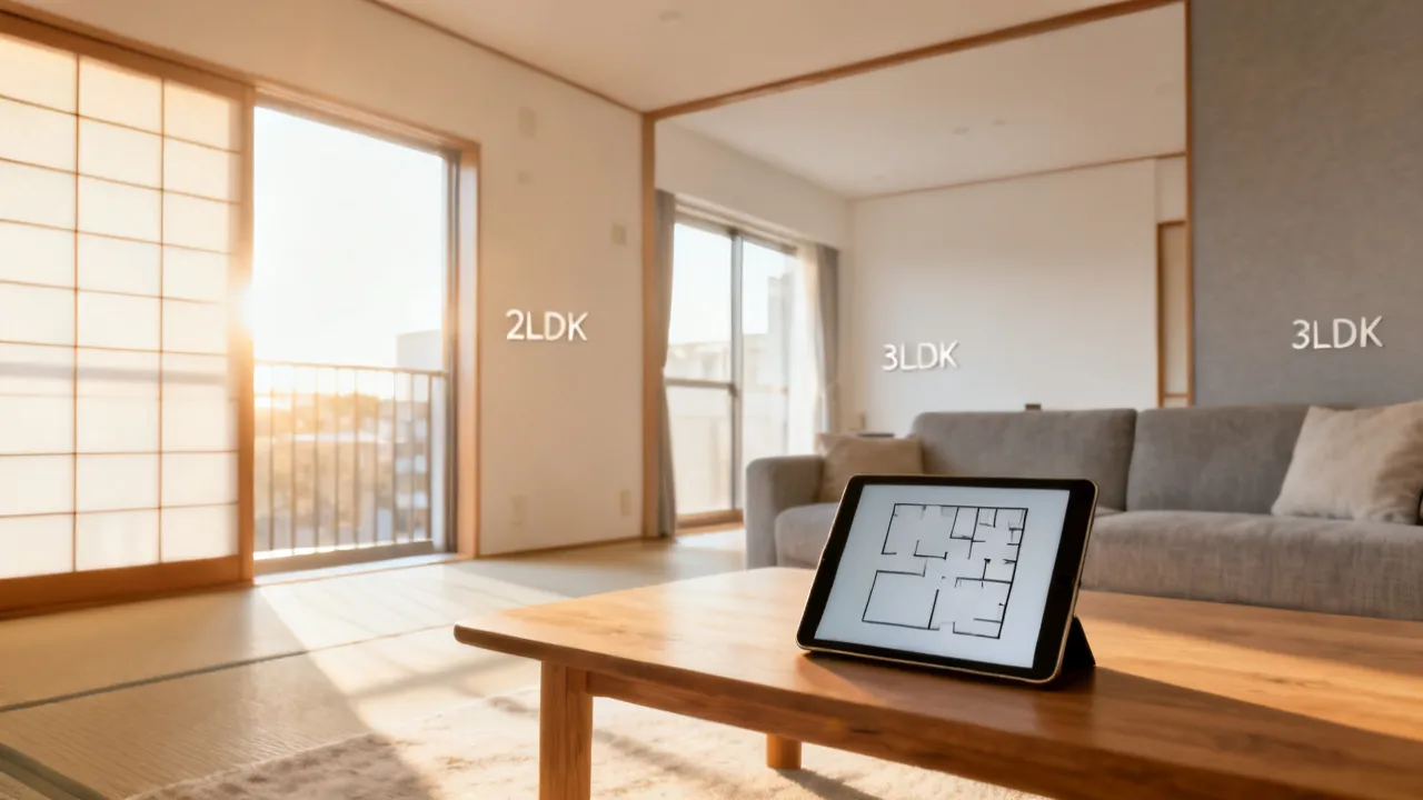 Choosing Between 2LDK and 3LDK Nearby Homes